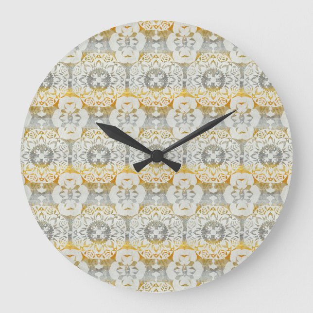 Grande Horloge Ronde Rosette II de tapisserie (Recto)