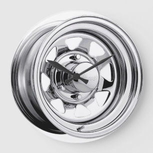 Grande Horloge Ronde Roue brillante de chrome