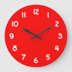 Grande Horloge Ronde Rouge