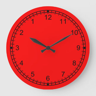 Grande Horloge Ronde Rouge