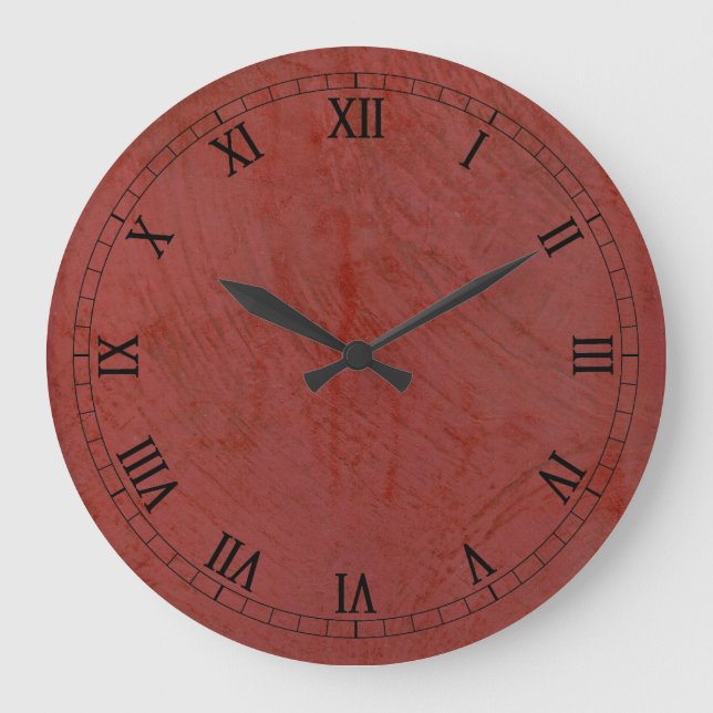 Grande Horloge Ronde Rouge Uni (Recto)