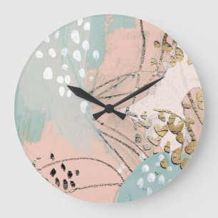 Grande Horloge Ronde Rougissent et l'or I