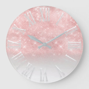 Grande Horloge Ronde Rougissent la princesse blanche d'étincelle