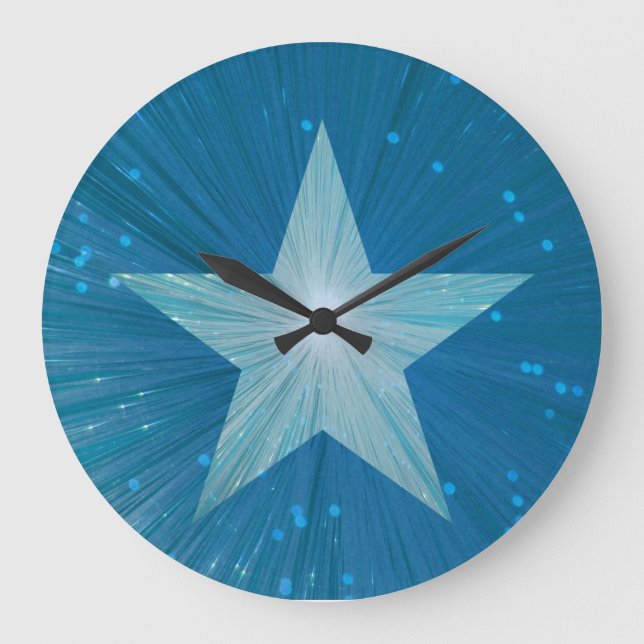 Grande Horloge Ronde Round de verrouillage Blue Star (Recto)