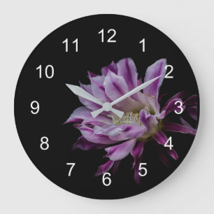 Grande Horloge Ronde Royal Purple and White floraison