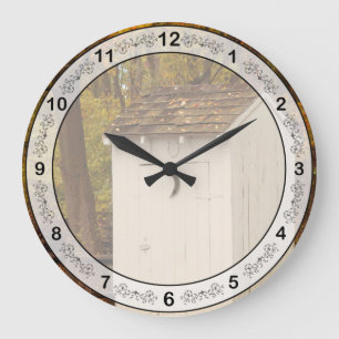 Grande Horloge Ronde Rural - Toilettes sèches - Quand la nature appelle