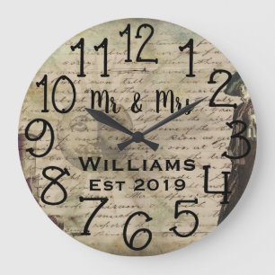 Grande Horloge Ronde Russe Personnalisé Antique Personnalisé Personnali