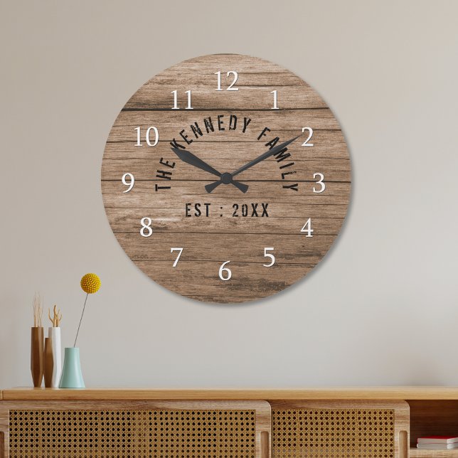 Grande Horloge Ronde Rustic Brown (Créateur téléchargé)