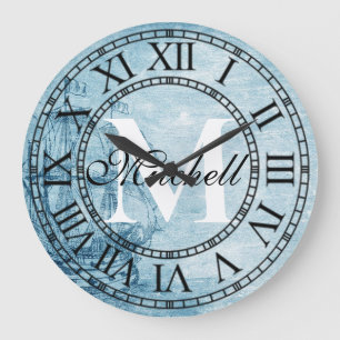 Grande Horloge Ronde Rustic Nautical Vintage