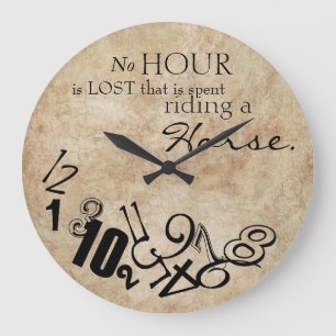 Grande Horloge Ronde Rustic No Hour est perdu à cheval