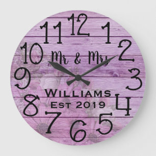 Grande Horloge Ronde Rustic Personalized