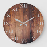 Rustic vintage dark wood Roman numbers