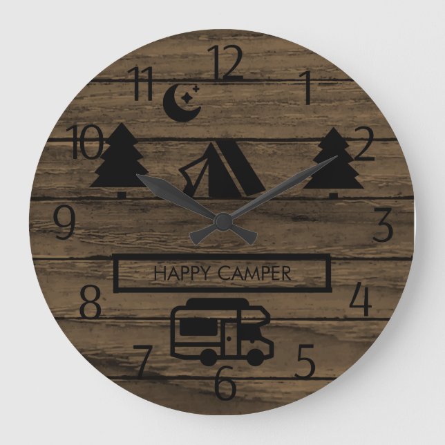 Grande Horloge Ronde Rustic Wood (Recto)