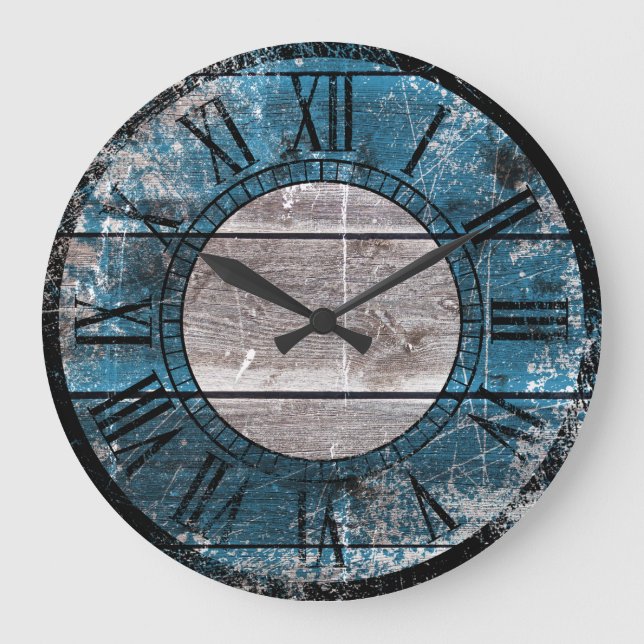 Grande Horloge Ronde Rustic Wood (Recto)