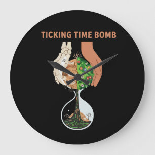 Grande Horloge Ronde Sablier Bombe à Temps Terre Hourglass Environnemen