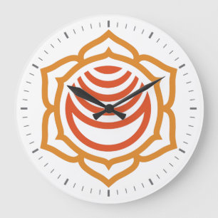 Grande Horloge Ronde Sacral Chakra Energy Wall Clock