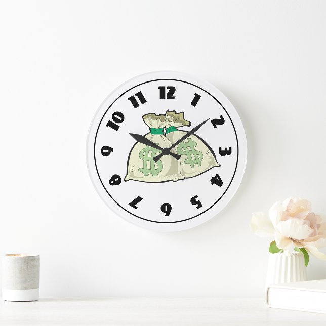 Grande Horloge Ronde Sacs d'argent (Créateur téléchargé)