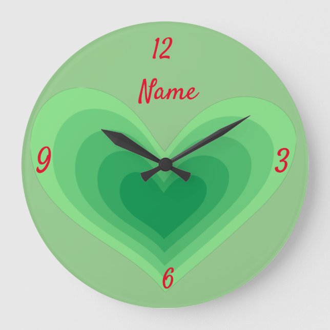 Grande Horloge Ronde Sage Green Heart Thunder_Cove  (Recto)