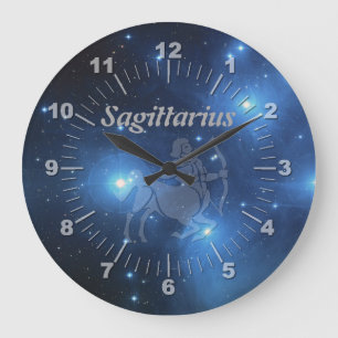 Grande Horloge Ronde Sagittaire transparent