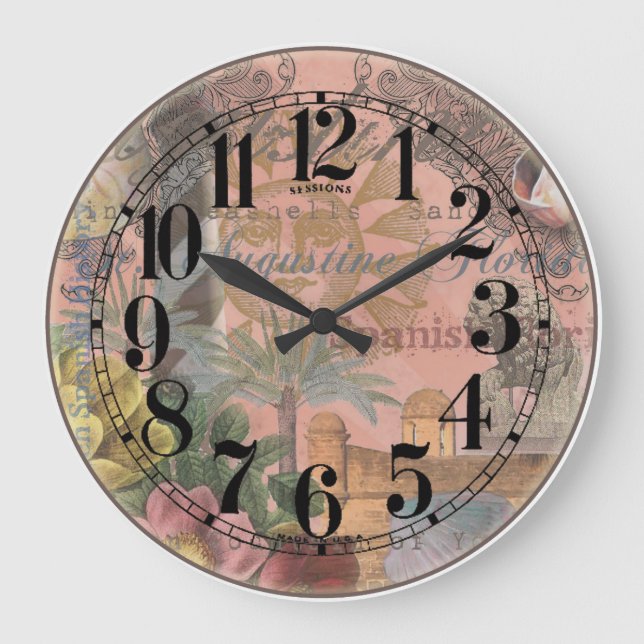 Grande Horloge Ronde saint augustine florida voyage art antique (Recto)