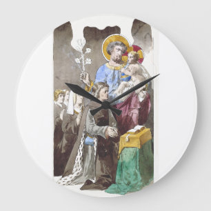 Grande Horloge Ronde Saint Joseph Patron de l'Église universelle
