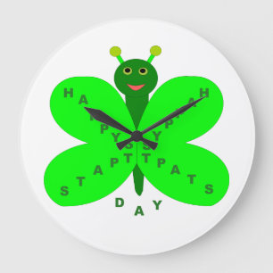 Grande Horloge Ronde Saint-Patrick Butterfly Wall Clock