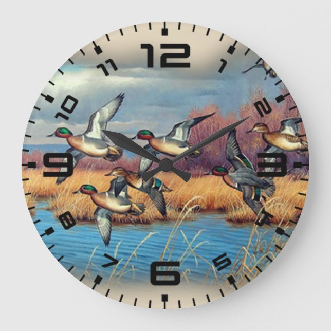 Grande Horloge Ronde Saison Canard (Recto)