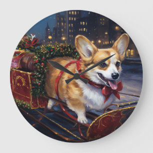 Grande Horloge Ronde Saison de Noël de Corgi