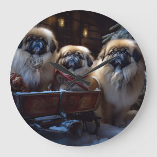 Grande Horloge Ronde Saison des fêtes de Noël de Pékin