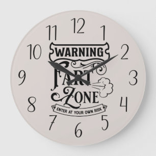 Grande Horloge Ronde salle de bain amusante zone d'art
