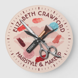 Grande Horloge Ronde Salon de beauté de styliste de maquillage de