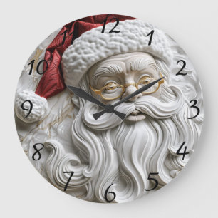 Grande Horloge Ronde Santa Claus art de secours