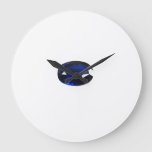 Grande Horloge Ronde Sapphire Septembre Birthstone Blue Large Clock