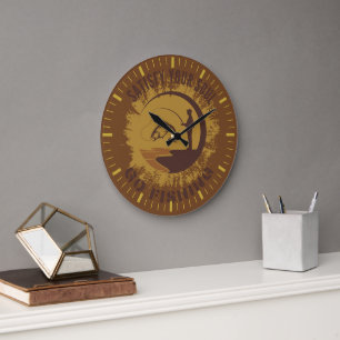 Grande Horloge Ronde Satisfaire votre âme   Pêche à la mouche
