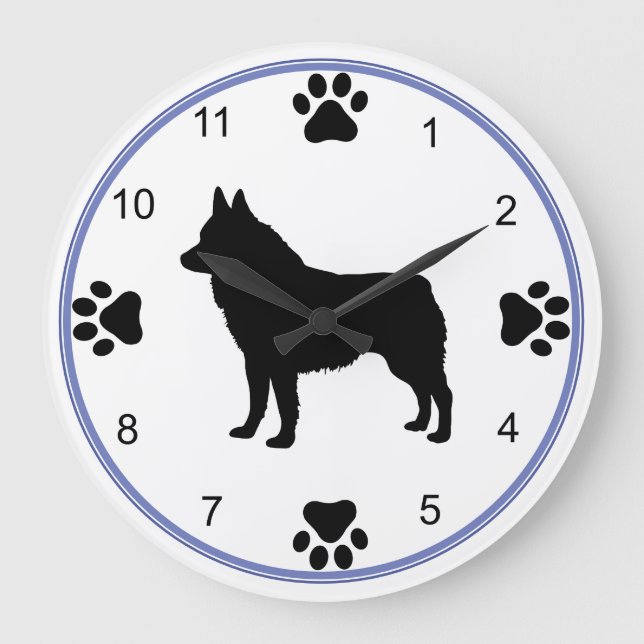 Grande Horloge Ronde Schipperke silhouette (Recto)