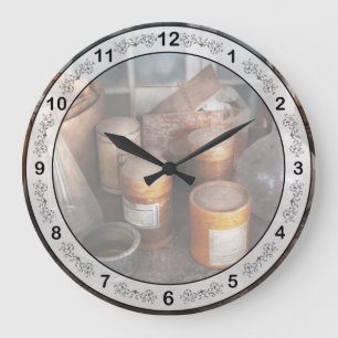 Grande Horloge Ronde Science - Chimiste - Prêt à expérimenter