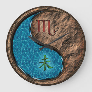 Grande Horloge Ronde Scorpion & Chèvre de Terre