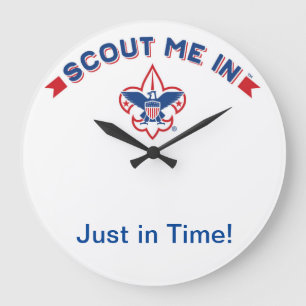 Grande Horloge Ronde Scouts d'Amérique à l'horloge du mur acrylique