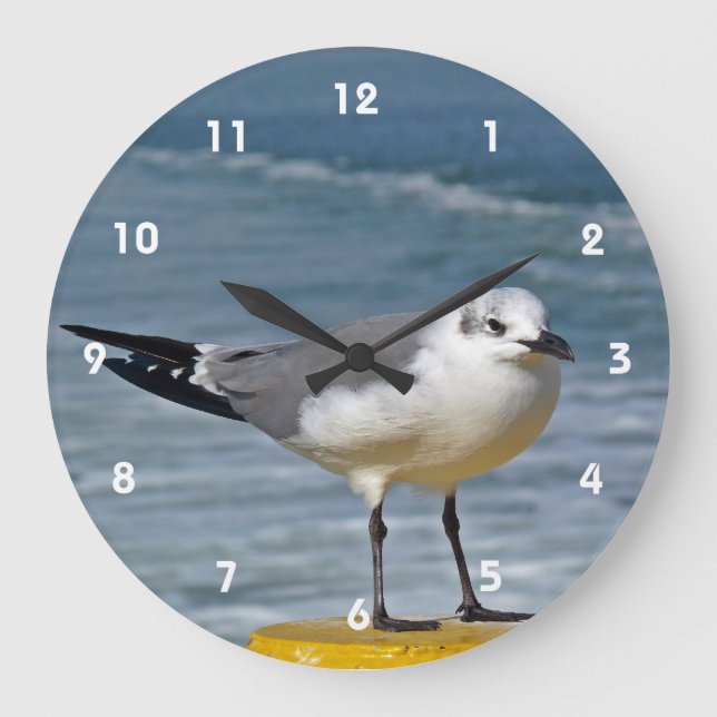 Grande Horloge Ronde Sea gull Wall Clock (Recto)
