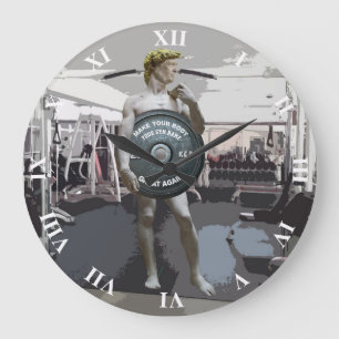 Grande Horloge Ronde Séance d'entraînement drôle David de gymnase co