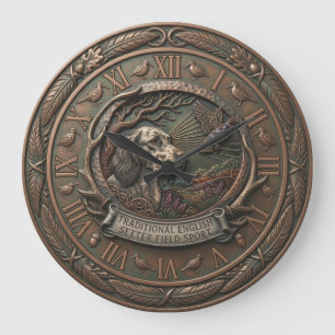 Grande Horloge Ronde Setter anglais, chasse à la bécasse