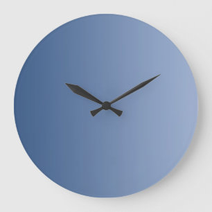 Grande Horloge Ronde SEULEMENT dégradés de COULEUR - bleu