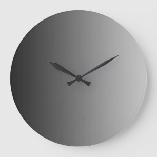 Grande Horloge Ronde SEULEMENT dégradés de COULEUR - gris noir