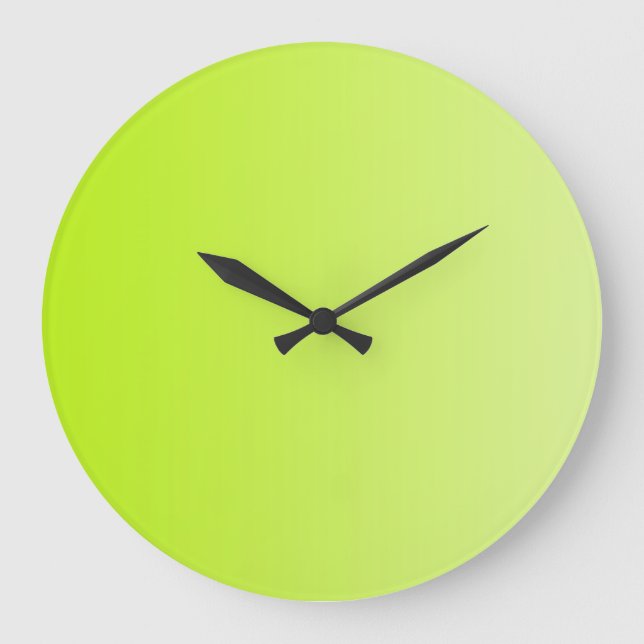 Grande Horloge Ronde SEULEMENT dégradés de COULEUR - vert ressort (Recto)