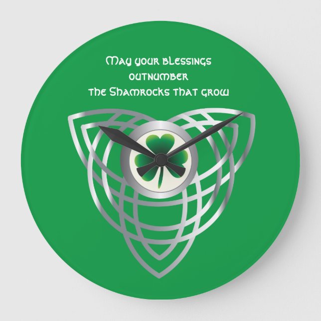 Grande Horloge Ronde Shamrock and Celtic Knot (Recto)