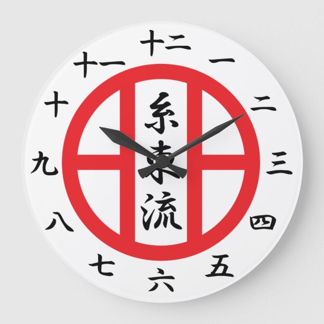 Grande Horloge Ronde Shitoryu Karate Clock (Recto)