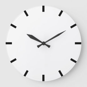Grande Horloge Ronde Siège social blanc noir de minimalisme urbain