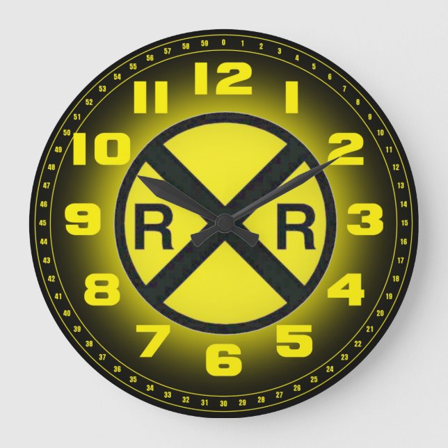 Grande Horloge Ronde Signal d'avertissement avancé Traverses ferroviair (Recto)