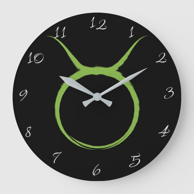 Grande Horloge Ronde SIGNE TAURUS L'Astrologie Bull Zodiac Avril Mai (Recto)