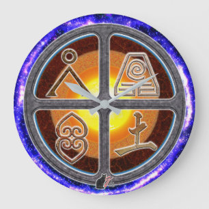 Grande Horloge Ronde Signes de la Terre